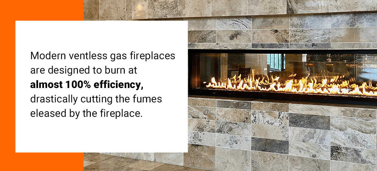 A Guide To Ventless Gas Fireplaces Atlanta Chimney Doctor 2075